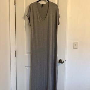 Casual Gray Midi Dress